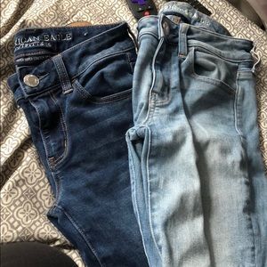 American Eagle jeggings two pairs